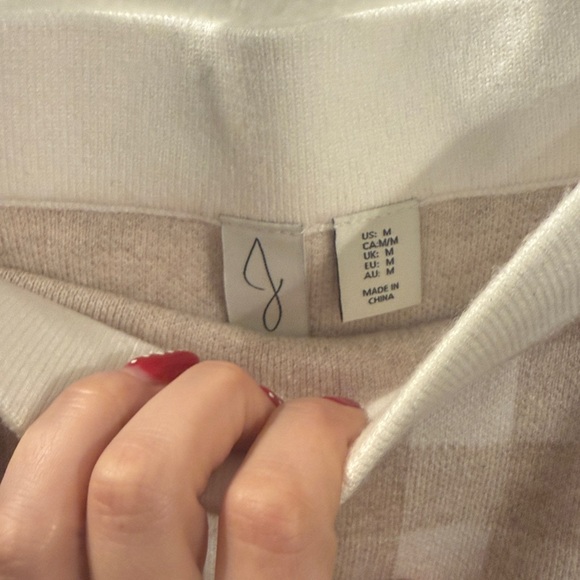 JOIE Neutral Gingham Pencil Skirt - Beige and White - Picture 2 of 2